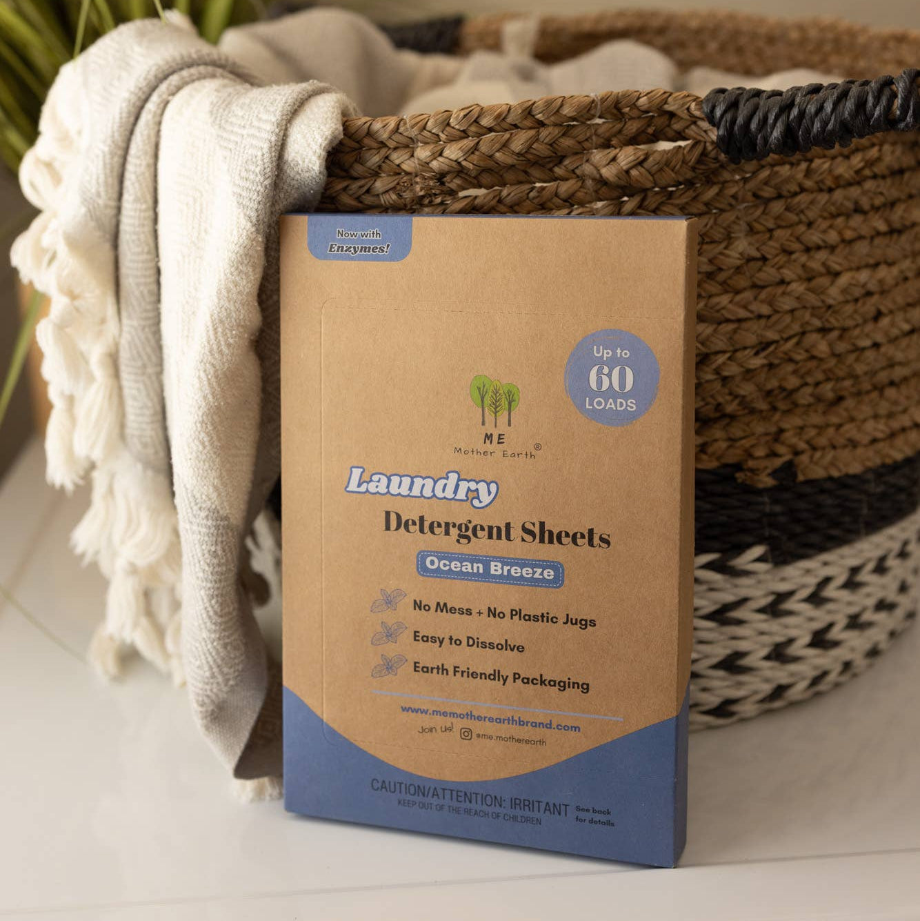 Laundry Detergent Sheets: 60 Loads - Ocean Breeze