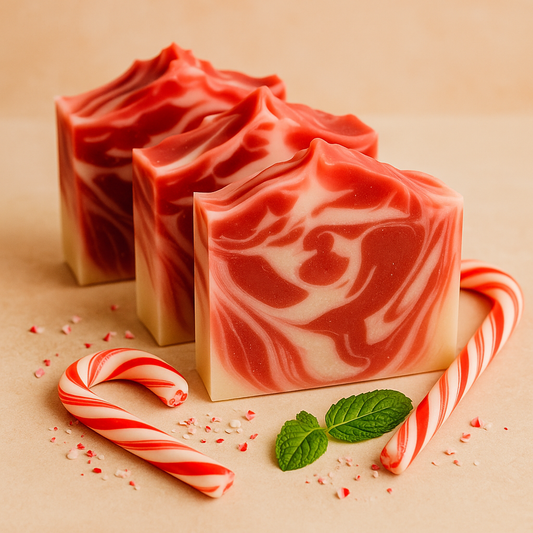 Candy Cane Swirls Soap