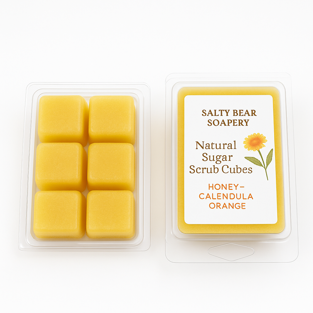 🍯 Honey • Calendula • Orange: Natural Sugar Scrub Cubes