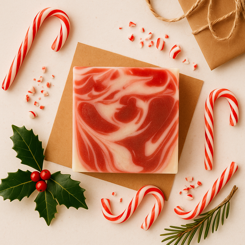 Candy Cane Swirls Soap
